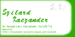 szilard kaczander business card